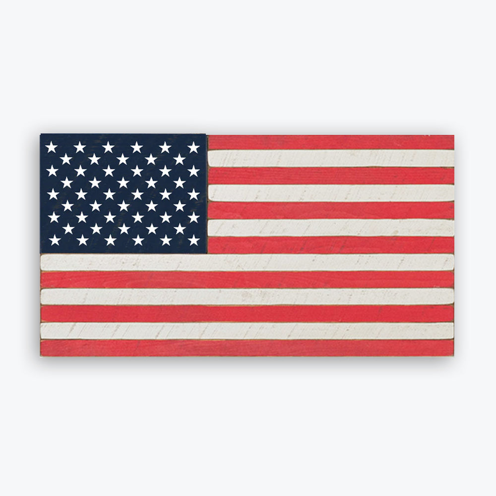 Classic Wooden American Flag