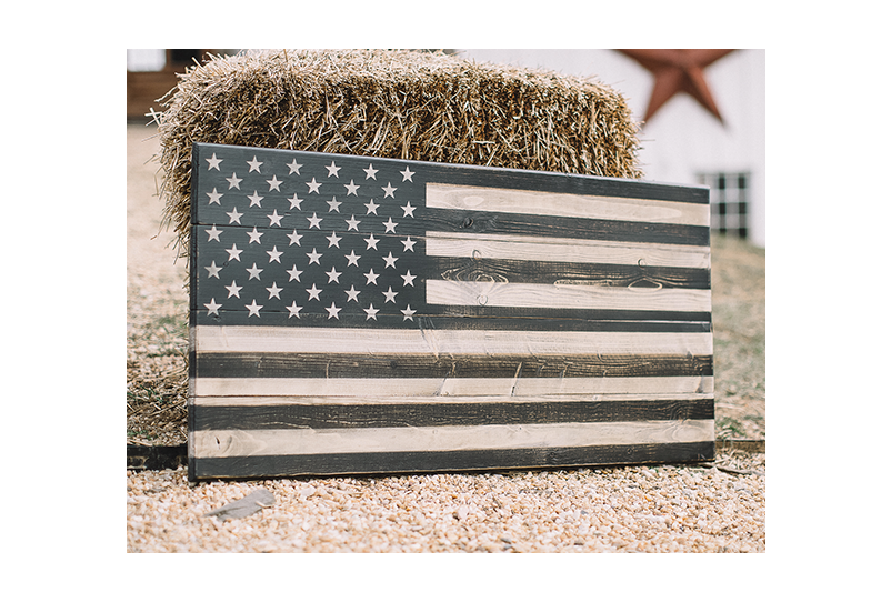 The Front Line Wooden Flag